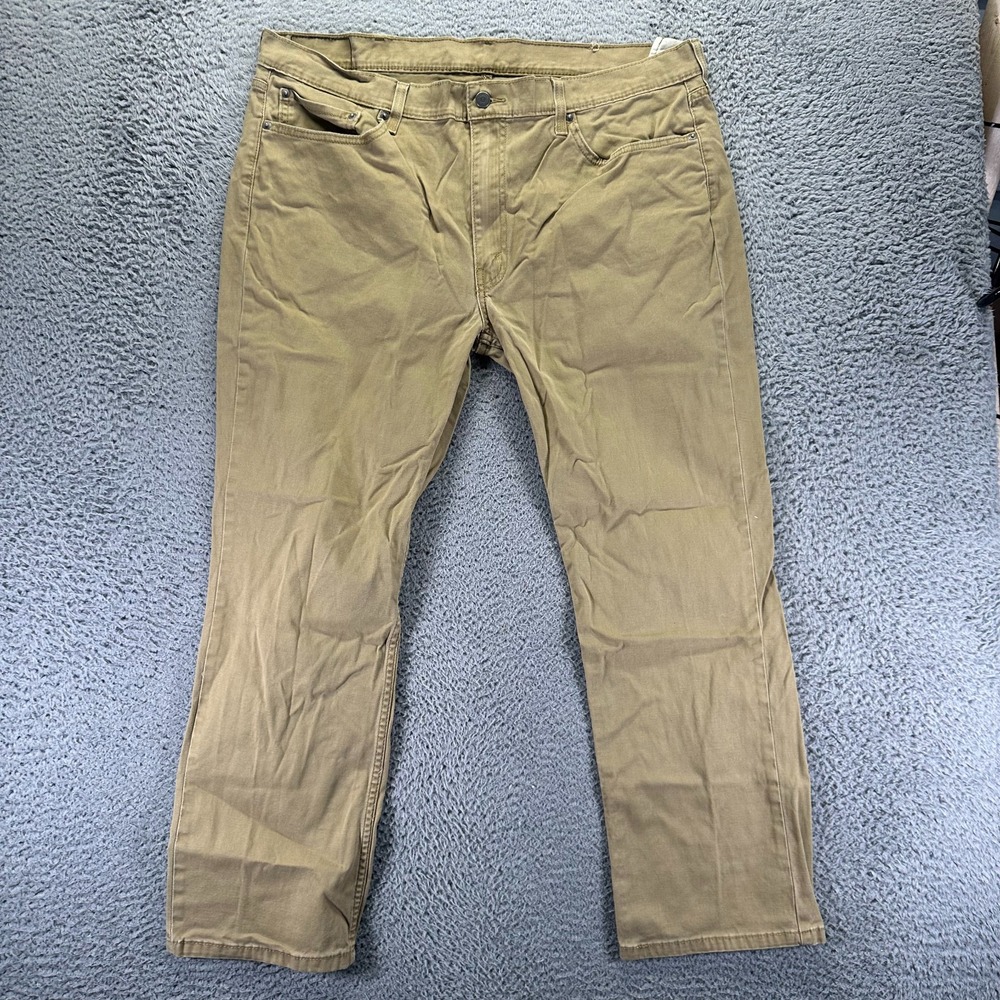 Levi's 514 Pant Men's 40x30 Beige Cotton Chino‎ Straight Preppy Career Stretch